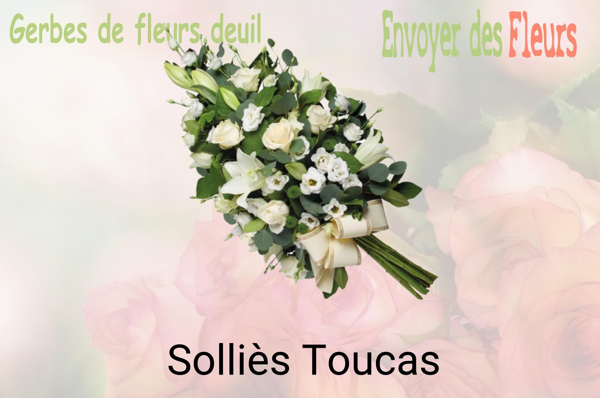 Gerbe de fleurs de deuil livrée à Solliès-Toucas